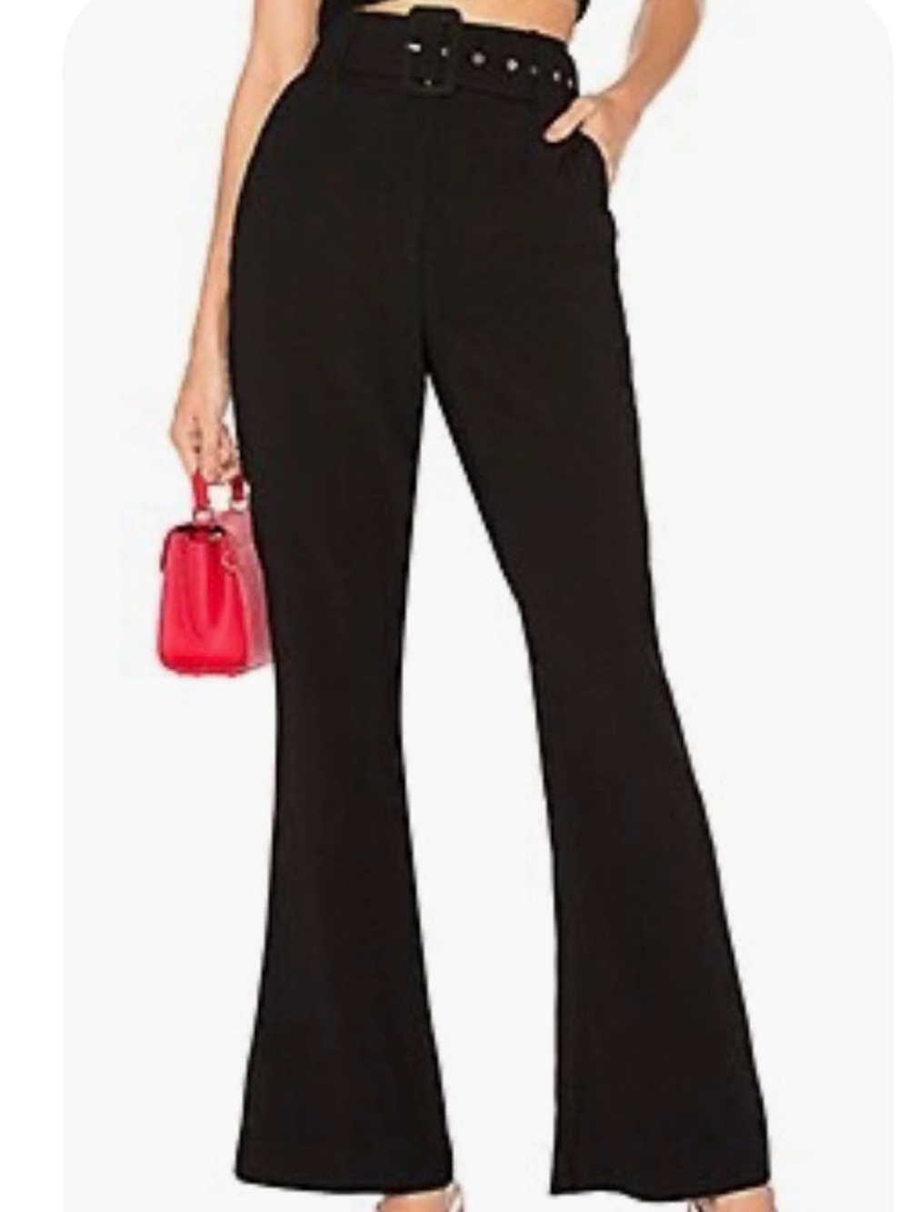 Lovers + Friends Black High-Rise Flare Pants